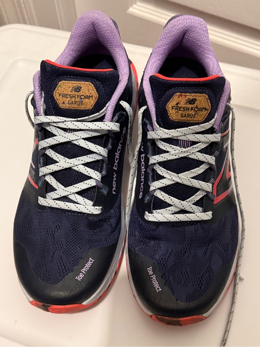 New Balance Running Sneakers in Purple, Black & Coral